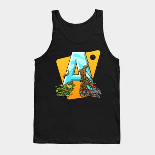 Aquascape in Letter A with Background Tank Top